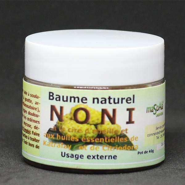 Noni baume à la cire d'abeille, pot de 40 g, Masoala Laboratoire