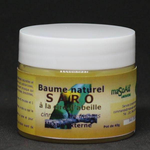 Saro baume, à la cire d'abeille, pot de 40 g, Masoala Laboratoire