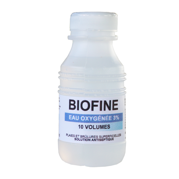 Biofine, Eau oxygénée 3% et 10 volumes, Plaies et Brûlures, flacon de 200 ml