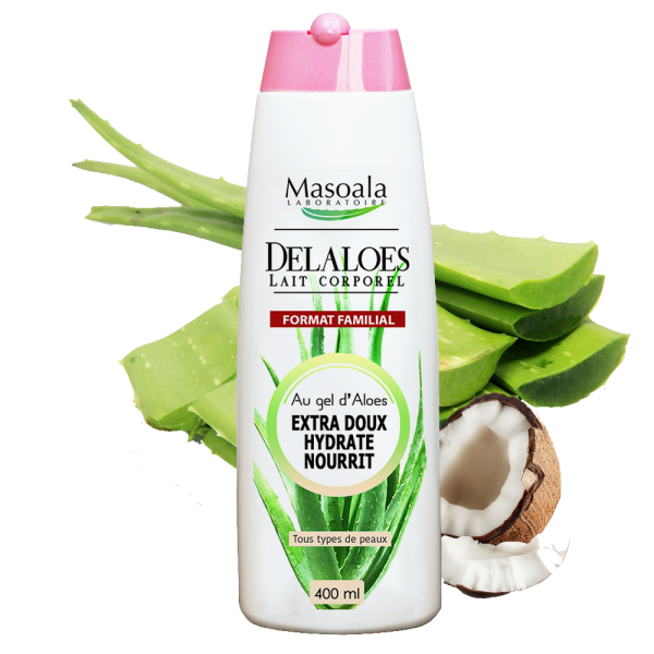 Delaloes Lait Corporel, Flacon de 400 ml