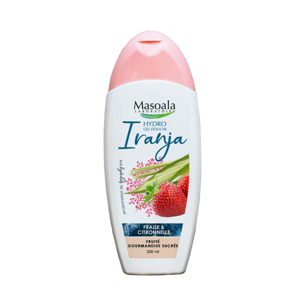Iranja Gel Douche Fraise Citronnelle , en Flacon de 200 ml